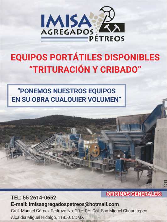 Equipos portatiles disponibles trituracion y cribado.