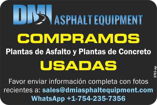 Compramos Plantas de Asfalto y Plantas de Concreto Usadas